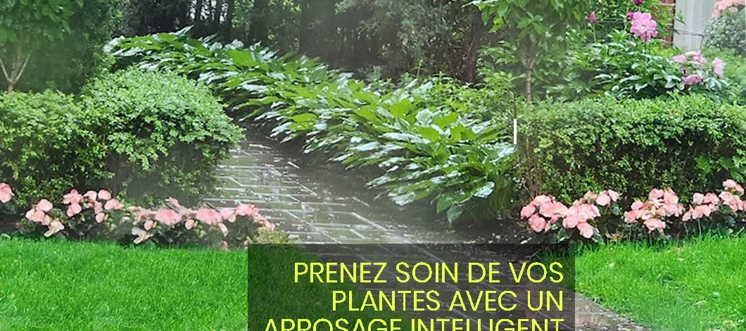 Arrosage efficace des plantes grâce à une technologie d'irrigation de pointe, favorisant la santé des plantes et la conservation de l'eau