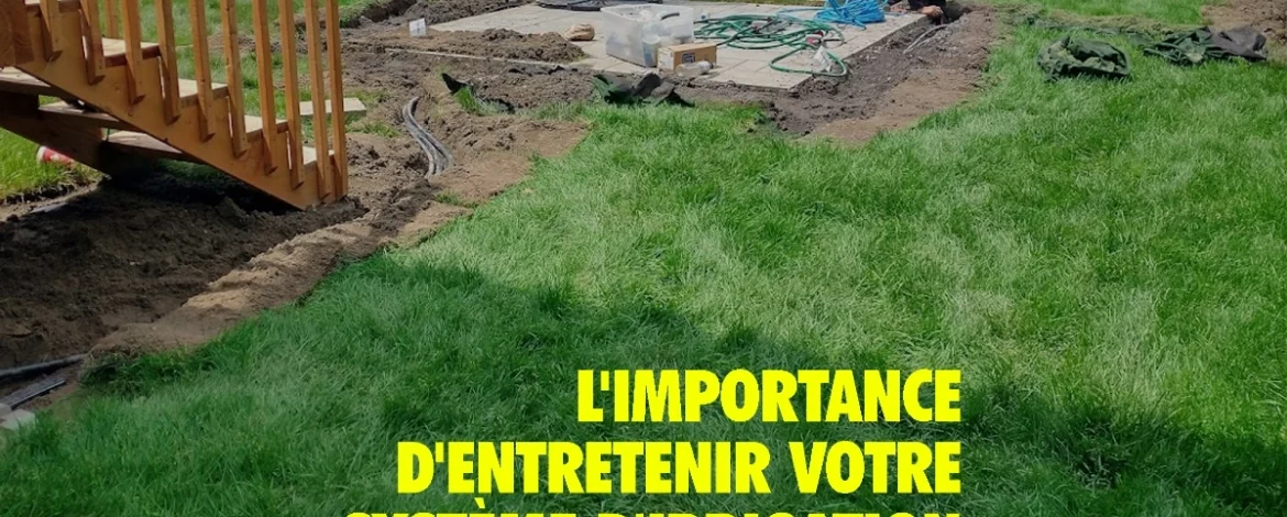 Jardin avec entretien du système d'irrigation automatique