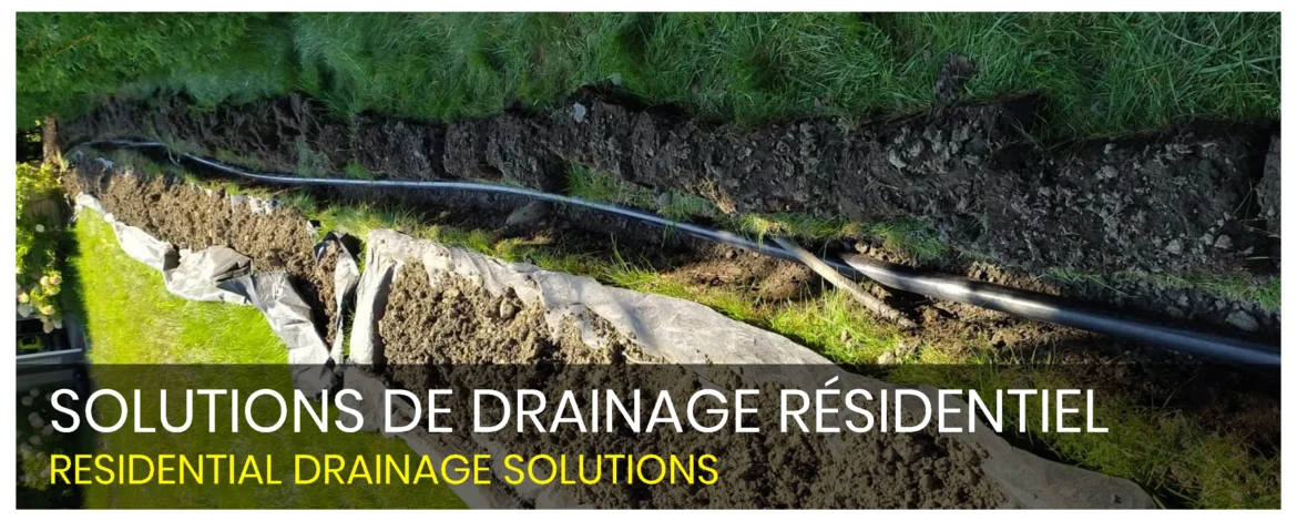 Pool drainage machine in a beautiful garden setting